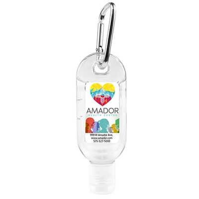 Show details for 1.8 oz. Hand Sanitizer Antibacterial Gel in Flip-Top Bottle with Carabiner