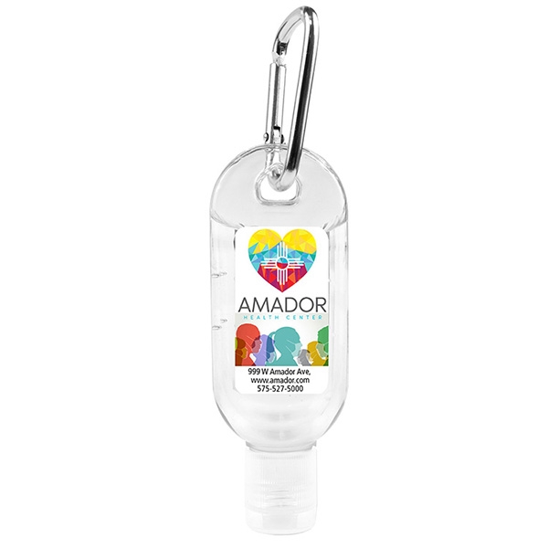 Show details for 1.8 oz. Hand Sanitizer Antibacterial Gel in Flip-Top Bottle with Carabiner
